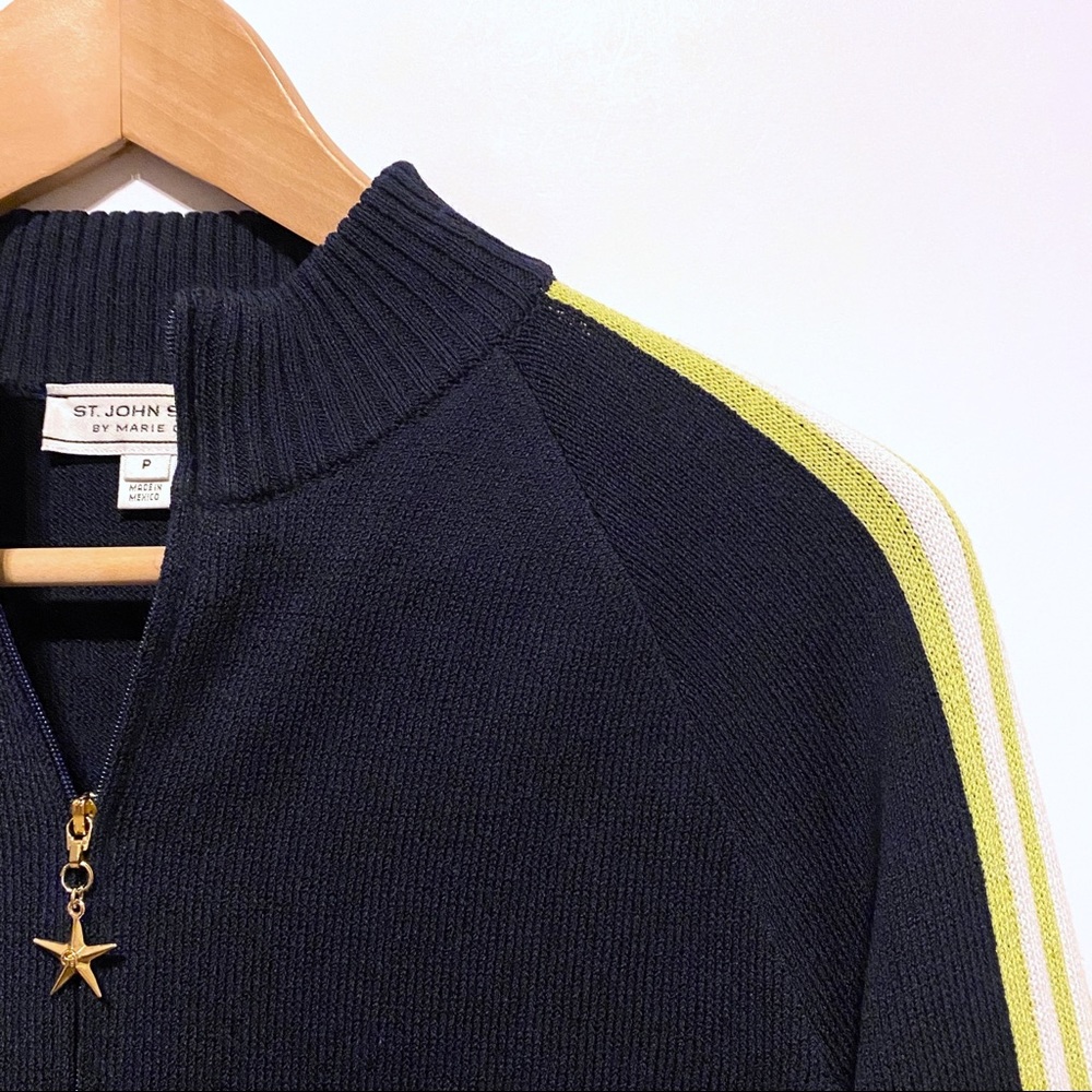 St. John Navy and Yellow Sweater - Picture 7 of 12